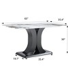 NicBex Dining Table Set for 4 Modern Dining Table Set with Convertible Base Rectangular Kitchen Table with Glass Tabletop for Dining Room - 2 of 4