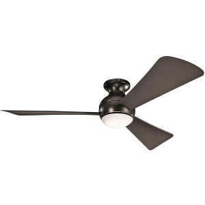Kichler 54" Sola Olde Bronze Wet LED Hugger Ceiling Fan with Wall Control - 1 of 2