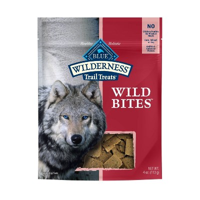 Blue Buffalo Wilderness 100% Grain-Free Wild Bites Chicken and Salmon Recipe Jerky Dog Treats - 4oz