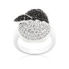 Slickblue Women's 6.25 Ct. Cubic Zirconia Baby Chick Ring, Black and White Design, Silvertone Plated, Size 5-10 - 2 of 4