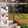 VEVOR Single Post Handrail for Outdoor 1-3 Steps, 40.5" L x 35.4" H, U-Shaped Post Grab Rails with 2 Anti-Skid Crossbar for Garage, Black - 3 of 4