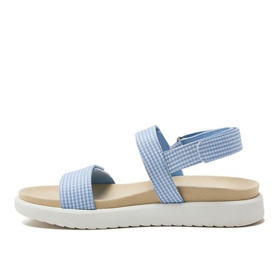 Lands' End Women's Comfort Adjustable Gingham Sandals - image 3