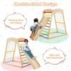 Safstar 6-in-1 Wood Jungle Gym Montessori Climbing Play Set w/Double-sided Ramp Colorful - 3 of 4