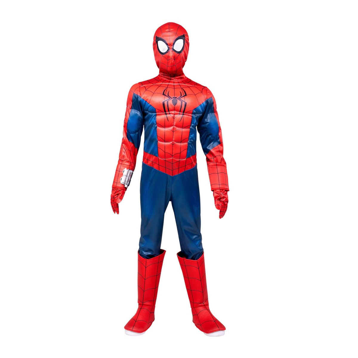 Marvel Kids' Spider-Man Light-Up Web Halloween Costume Jumpsuit - thumbnail 3