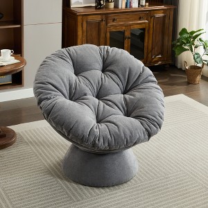 Racxily Oversized Swivel Accent Chair, 360 Swivel Barrel Chair, Papasan Chair for Living Room Bedroom - 1 of 4