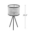 Rattan Bohemian Nightstand Lamps,Tripod Table Lamps,Led Table Lamp With In-Line Switch Control And Metal Legs For Living Room-The Pop Home - 3 of 4