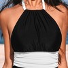 Women's Chic Color Block Halter Neck One Piece Swimsuit - Cupshe - 4 of 4