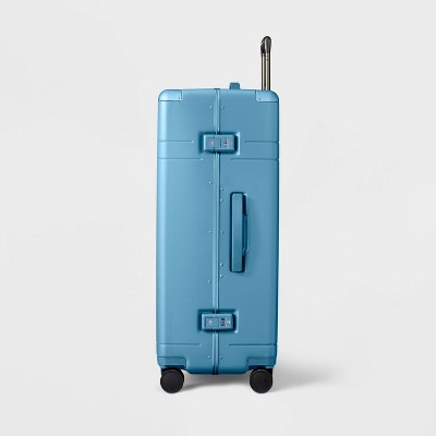 Signature Hardside Trunk Large Checked Spinner Suitcase Blue - Open Story™( The combination is locked)