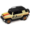 2007 Toyota FJ Cruiser Beige w/Stripes and Black Top with Roofrack Ltd Ed to 4800 pcs 1/64 Diecast Model Car by Johnny Lightning - 2 of 3