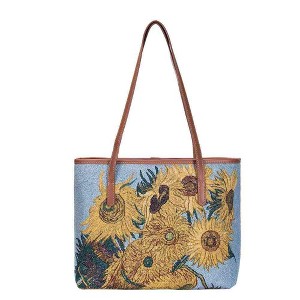 Signare USA Van Gogh Sunflowers Shoulder Tote Bag - 1 of 4