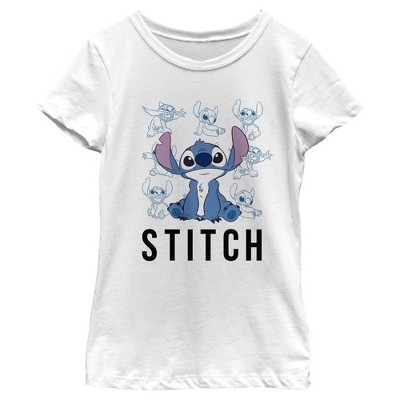 Girl's Lilo & Stitch Iconic Poses Collage T-shirt : Target