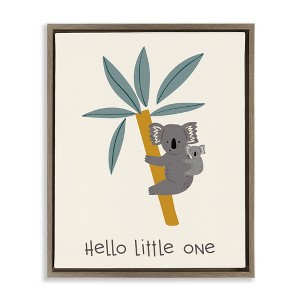 Stupell Industries Hello Little One Koalas Floating Frame Canvas Art - 1 of 4