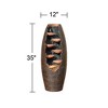 Nathan Seven Cascade 35" High Large Rustic Indoor Outdoor Decor Resin Floor Fountain with Light LED Cut-Away Outside Garden Patio - 4 of 4