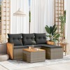 vidaXL Garden Sofa Set Grey - 2 of 4