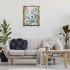 Stupell Industries Muted Blue & White Blossoms Floating Frame Canvas Art, Gold, 25" x 31" - 3 of 4