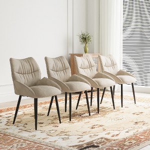 Lyngins 2-Pack Luxury Velvet Dining Chairs – High-Quality Soft Fabric, Sturdy Metal Frame, Ergonomic Design Kitchen Chair, Modern Living Room Chair - 1 of 4