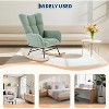 Rocking Chair Nursery Teddy, Upholstered Baby Fluffy Glider Rocker for Adults Small Spaces Indoor,Nursing Chairs for Living Room, Bedroom - 3 of 4