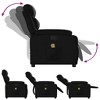 vidaXL Black Faux Leather Massage Recliner Chair - Manual Reclining Lounge Armchair With Vibration Massage, Side Pocket, And Sturdy Frame - 4 of 4