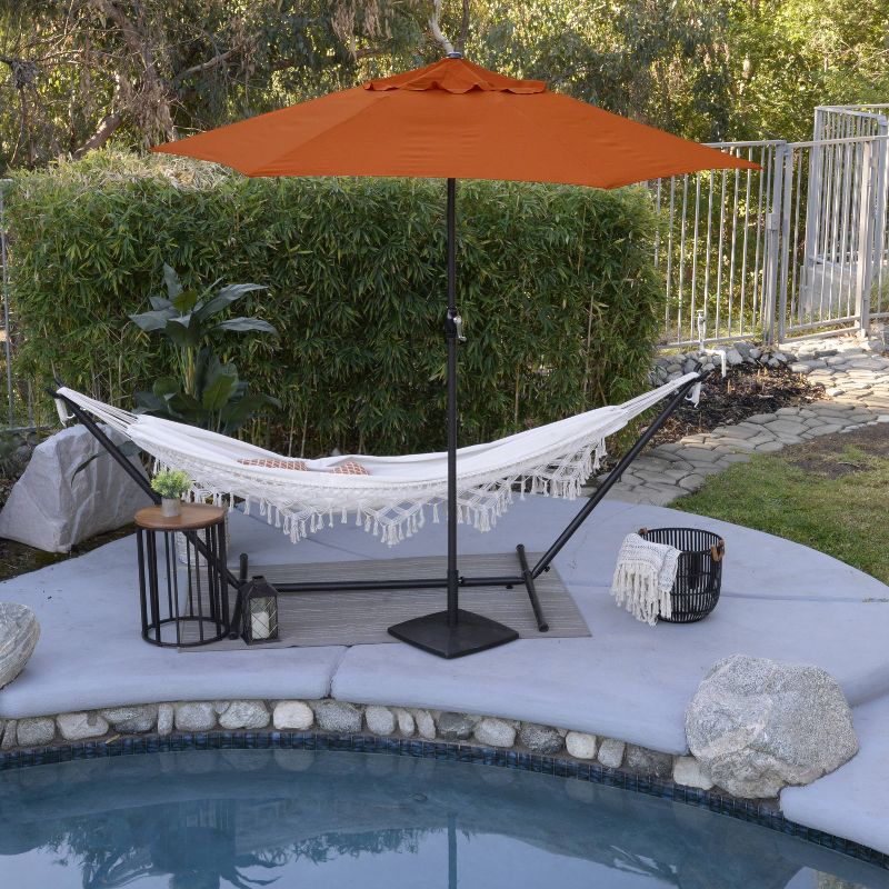 9&#39; x 9&#39; Steel Market Polyester Patio Umbrella with Crank Lift and Push-Button Tilt Tuscan - Astella, 3 of 7