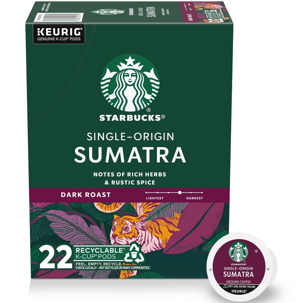 Photos - Coffee Starbucks Keurig Sumatra Dark Roast  Pods - 22 K-Cups 