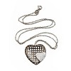 Guili Cubic Zirconia Sterling Silver Black Plated Heart Shape Lace Pendant - 2 of 2