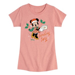Girls' - Disney - Sending Joy Fitted Short Sleeve Graphic T-Shirt - 1 of 4