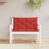 vidaXL Garden Bench Cushion Red 39.4"x(19.7"+19.7")x2.8" Oxford Fabric - 3 of 4