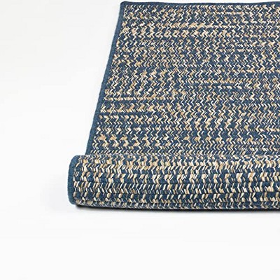 Colonial Mills Monterey Wool Tweed Braided Rug, Blue 42" x 66", Rectangle Shape
