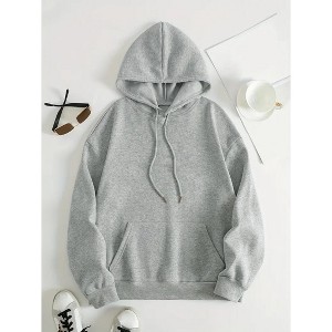Coolmee Womens Plus Size Sweatshirts Oversized Drawstring Hoodies Long Sleeve Pullover Fashion Clothes with Front Pocket - 1 of 3