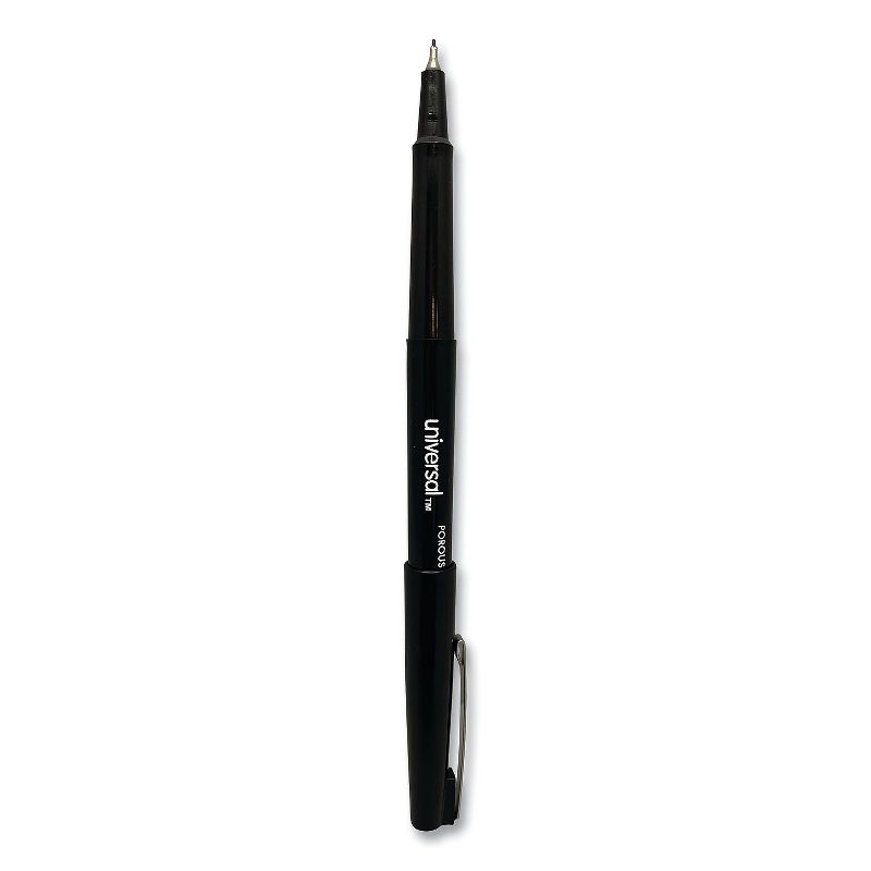 Universal Roller Ball Porous Tip Stick Pen Black Ink Medium Dozen 50502, 3 of 4