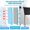 Commercial Ice Maker Machine 550LBS/24H, 30'' Wide Ice Machine with 441LBS Large Storage Bin, Clear Ice Cubes Air Cooled Stainless Steel Ice Maker - 4 of 4