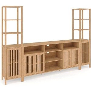 Combination TV Cabinet, for TVs Up to 70", Large TV Stand with Bookshelves, Storage TV Cabinet - 1 of 4