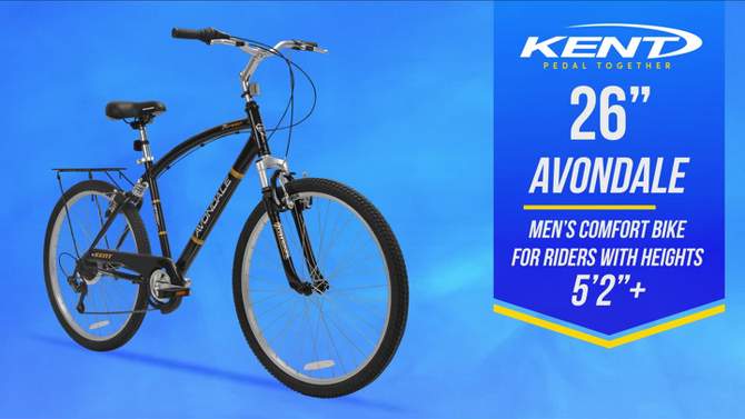 Kent Men&#39;s Avondale 26&#34; Cruiser Bike - Black, 2 of 12, play video