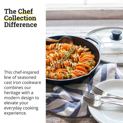 Lodge Chef Collection Cast Iron Everyday Pan with Lid - Thumbnail 5