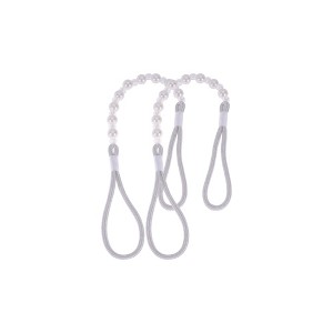 Unique Bargains Faux Pearl Curtain Ties Polyester Plastic 2 Pcs - 1 of 4