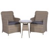 vidaXL Dining Set Brown and Dark Grey PE Rattan and Powder-Coated Steel - 2 of 4