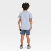 Toddler Boys' 2pc Marvel Spidey & Friends Miles Morales Ghost Spider Pocket T-Shirt & Brushed Active Shorts Set - Gray - 2 of 4