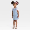 Toddler Girls' Denim Skirtalls - Cat & Jack™ Light Wash - 3 of 3