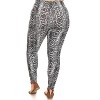 Women's Plus Size Printed Leggings - One Size Fits Most Plus - White Mark - 3 of 3