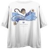 Avatar The Last Airbender Katara, Water tribe Icon on White Short Sleeve Adult Crop T-Shirt - 3 of 4