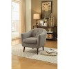 Sapphtopaz 1pc Accent Chair Button Tufted Solid Wood Lounge Chair with Espresso Finish Legs, Living Room Chair Comfy Chair - 4 of 4