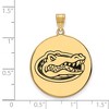 Black Bow Jewelry 14k Yellow Gold Plated Sterling Silver Florida Gators NCAA Extra Large Pendant - 2 of 3