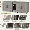 Garvee Elegant Double-Room Cat Litter Cabinet – Stylish Litter Box Enclosure for Two Cats with Storage and Cat Mat, 55”L x 17.7”W x 22.5”H - 2 of 4
