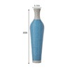 Aukfa 39" Tall Decorative Floor Vase in Two , Artificial Rattan Standing- Vase Tone Lake Blue and White - 4 of 4