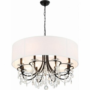 Crystorama Lighting Othello 8 - Light Chandelier in  Matte Black - 1 of 4