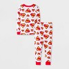Toddler Boys' 4pc Superman Cotton Long Sleeve Pajama Set - Blue/White/Red - 2 of 4