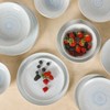 Gibson Elite Auckland Blue Swirl Stoneware Reactive Glaze 16 Piece (Service for 4) Plates and Bowls Dinnerware Set - 4 of 4