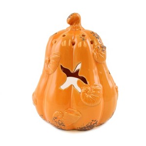 Beachcombers Ceramic Pumpkin Thanksgiving Lantern - 1 of 4