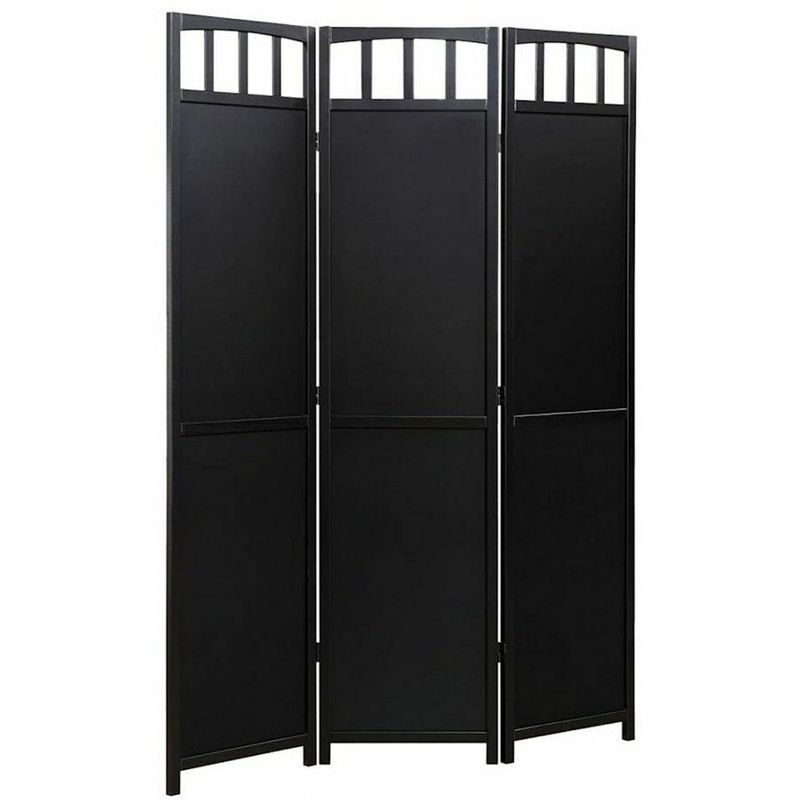 Legacy Decor Screen Room Divider Wicker and Wood Diamond Design, 1 of 3