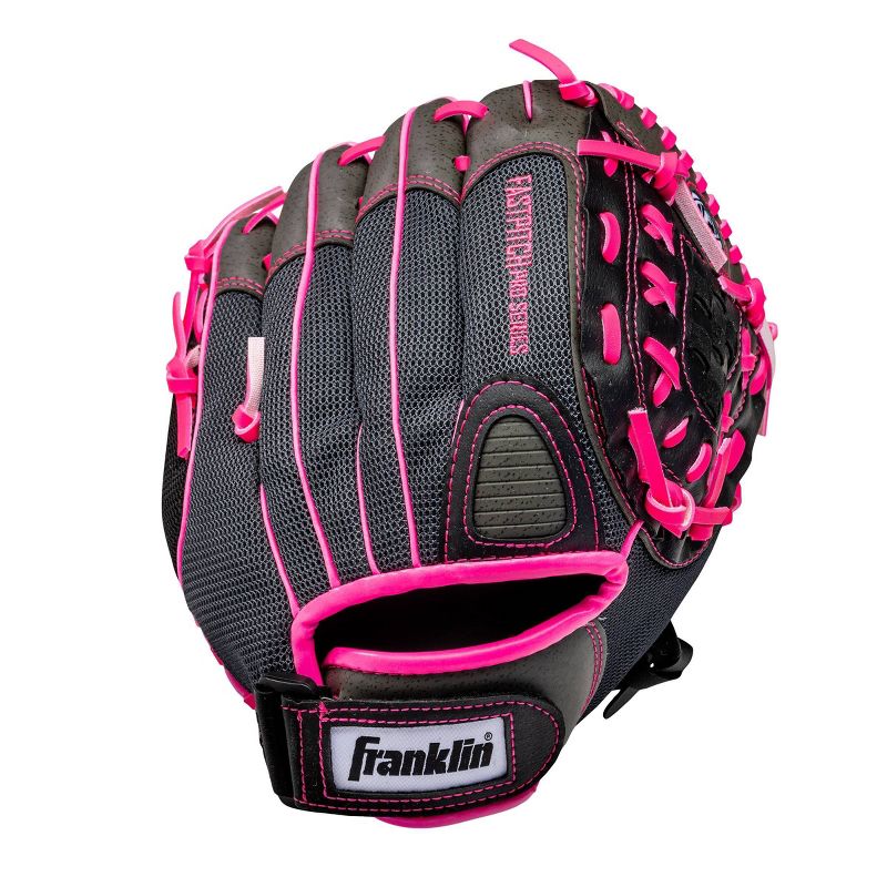 Franklin Sports PVC Windmill Series Right Handed Thrower Softball Glove - Gray/Pink Mesh (11.0"), 1 of 4